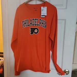 Champion Orange Philadelphia Long Sleeve Shirt